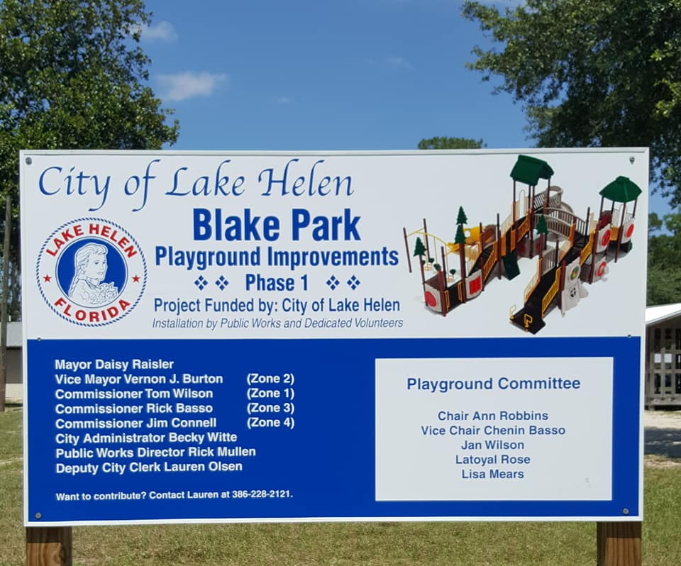 Blake Park sign